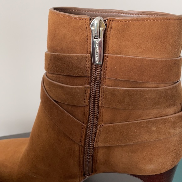 Vince Camuto Sestina Harness Square Toe Bootie - Brown Suede - Size 7.5 - Picture 6 of 9